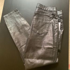 Women's Just Fab Metallic Skinny Jeans